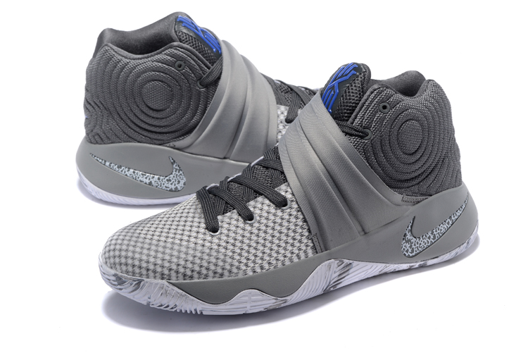 Men Nike Kyrie 2 Grey Blue Shoes - Click Image to Close